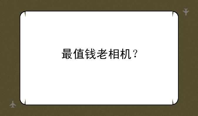 最值钱老相机？