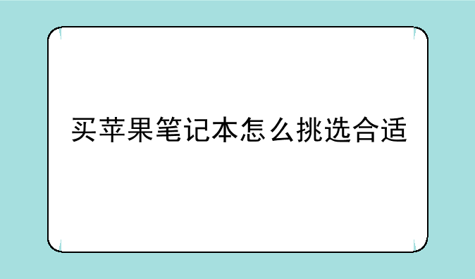 买苹果笔记本怎么挑选合适
