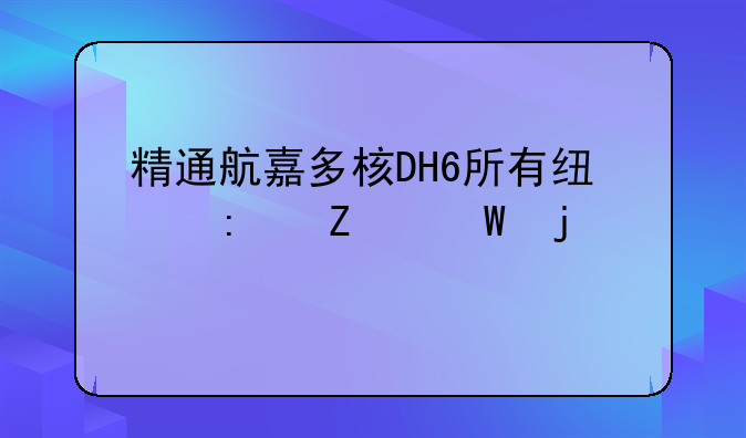精通航嘉多核DH6所有线接方法的进