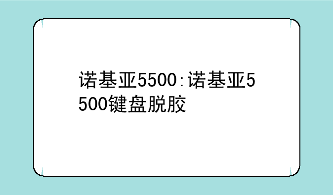 诺基亚5500:诺基亚5500键盘脱胶
