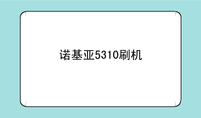 诺基亚5310刷机
