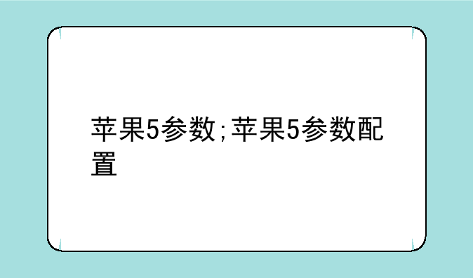 苹果5参数;苹果5参数配置
